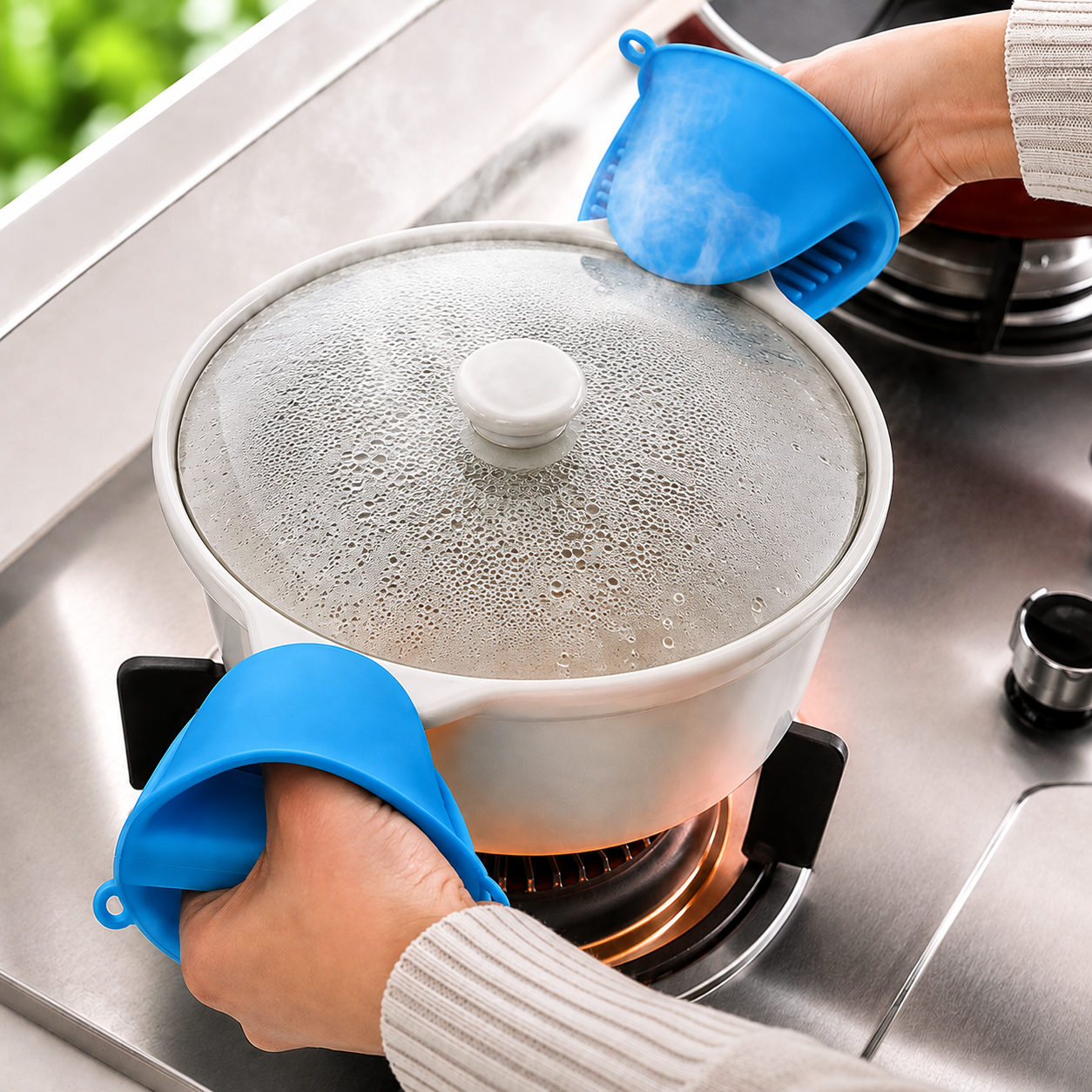 Silicon Pot Holder For Hot Utensil | Heat Resistant Pinch Pot Holders for Kitchen, Baking & Cooking